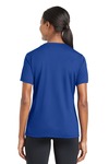 sport-tek lst340 ladies posicharge ® racermesh ® v-neck tee Back Thumbnail
