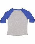 rabbit skins rs3330 toddler baseball fine jersey three-quarter sleeve tee Back Thumbnail