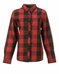 burnside b5203 ladies' buffalo plaid woven shirt Front Thumbnail