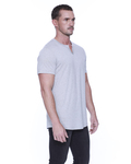 startee st2822 men's cotton/modal slit v-neck Side Thumbnail