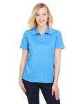 Devon & Jones DG22W CrownLux Performance™ Ladies' Address Melange Polo Front Thumbnail