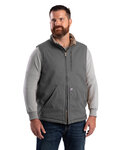 berne v818 men's heartland sherpa-lined washed duck vest Front Thumbnail