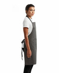 artisan collection by reprime rp154 unisex 'colours' recycled bib apron with pocket Side Thumbnail