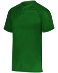 Augusta Sportswear AG1566 Youth Attain Wicking Two-Button Baseball Jersey Front Thumbnail