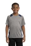 Sport-Tek YST361 Youth Heather Colorblock Contender ™ Tee Front Thumbnail