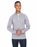J America JA8869 Adult Triblend Fleece Quarter-Zip Front Thumbnail
