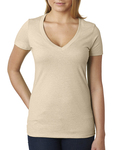 Next Level 6640 Ladies' CVC Deep V-Neck T-Shirt Front Thumbnail