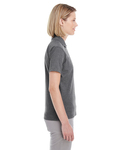 UltraClub UC100W Women's Heathered Pique Polo Side Thumbnail