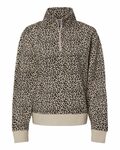 mv sport w22713 women's sueded fleece quarter-zip sweatshirt Front Thumbnail