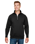 Bayside BA920 Unisex 9.5 oz., 80/20 Quarter-Zip Pullover Sweatshirt Side Thumbnail