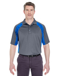 ultraclub 8427 adult cool & dry sport performance colorblock interlock polo Front Thumbnail