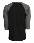 Tultex 0245TC Unisex Raglan Tee Back Thumbnail