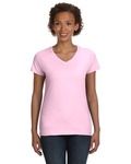 LAT 3507 Ladies' V-Neck Fine Jersey T-Shirt Front Thumbnail