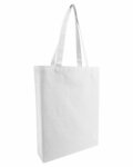 oad oad106r midweight recycled cotton gusseted tote Front Thumbnail