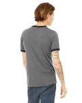 bella + canvas 3055c men's jersey short-sleeve ringer t-shirt Back Thumbnail