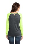 District DT262 Juniors Microburn ® Long Sleeve Raglan Tee Back Thumbnail