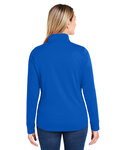 core365 ce404w ladies' market snag protect mesh colorblockquarter-zip Back Thumbnail