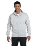 Hanes P180 EcoSmart ® Full-Zip Hooded Sweatshirt Back Thumbnail