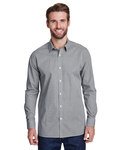 artisan collection by reprime rp220 men's microcheck gingham long-sleeve cotton shirt Side Thumbnail