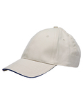 bayside ba3617 100% washed cotton unstructured sandwich cap Front Thumbnail