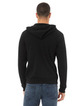 bella + canvas 3739 unisex sponge fleece full-zip hooded sweatshirt Back Thumbnail