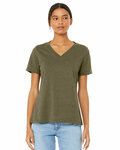 Bella + Canvas 6405 Ladies' Relaxed Jersey V-Neck T-Shirt Front Thumbnail