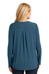 port authority lk5432 ladies concept henley tunic Back Thumbnail