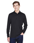 core365 88192p adult pinnacle performance long-sleeve piqué polo with pocket Back Thumbnail