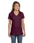 Hanes S04V Ladies' Perfect-T V-Neck T-Shirt Front Thumbnail