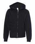 independent trading co. ss4001yz youth midweight full-zip hooded sweatshirt Front Thumbnail