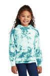 port & company pc144y youth crystal tie-dye pullover hoodie Front Thumbnail