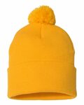 Sportsman SP15 Pom-Pom 12" Knit Beanie Front Thumbnail
