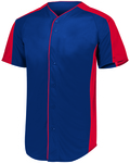 augusta sportswear 1655 adult full-button baseball jersey Front Thumbnail