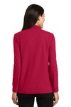 Port Authority L500LS Ladies Silk Touch™ Long Sleeve Polo Back Thumbnail