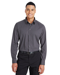 devon & jones dg535 crownlux performance™ men's tonal mini check shirt Back Thumbnail