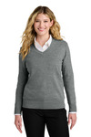 port authority lsw2850 women's easy care v-neck sweater Front Thumbnail