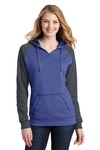 District DT296 Women's Lightweight Fleece Raglan Hoodie Front Thumbnail