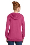 district dm493 women's lightweight fleece hoodie Back Thumbnail