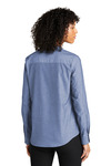 port authority lw382 ladies long sleeve chambray easy care shirt Back Thumbnail