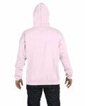 hanes f170 adult 9.7 oz. ultimate cotton® 90/10 pullover hooded sweatshirt Back Thumbnail