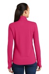 sport-tek lst861 ladies sport-wick ® textured colorblock 1/4-zip pullover Back Thumbnail