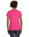 LAT 3507 Ladies' V-Neck Fine Jersey T-Shirt Back Thumbnail