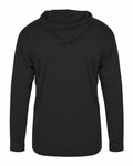 Badger Sport BG2105 B Core L/S Youth Hood Tee Back Thumbnail