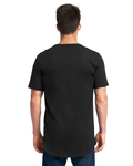 next level 3602 men's cotton long body crew Back Thumbnail