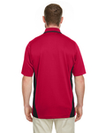 harriton m386t men's tall flash snag protection plus il colorblock polo Back Thumbnail