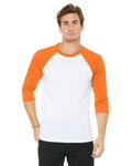 Bella + Canvas 3200 Unisex 3/4-Sleeve Baseball T-Shirt Front Thumbnail