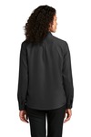 port authority lw401 ladies long sleeve performance staff shirt Back Thumbnail