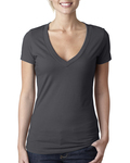Next Level 6640 Ladies' CVC Deep V-Neck T-Shirt Front Thumbnail