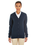 Harriton M425W Ladies' Pilbloc™ V-Neck Button Cardigan Sweater Front Thumbnail