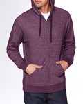 Next Level 9600 Adult Denim Fleece Full-Zip Hoody Front Thumbnail